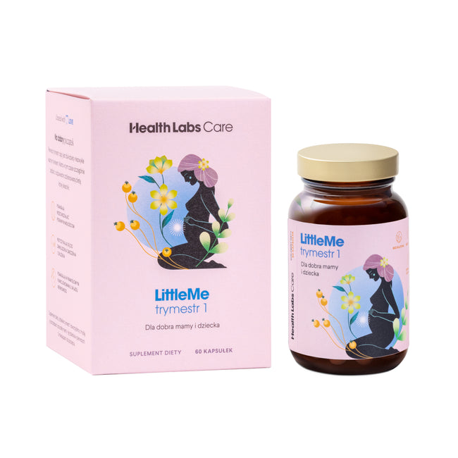 HealthLabs LittleMe formuła wspierająca prawidłowy rozwój ciąży trymestr 1 suplement diety 60 kapsułek