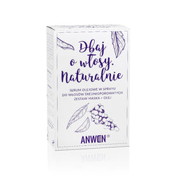 Anwen Zestaw maska do włosów średnioporowatych Wingorona&Keratyna 200ml + olej do włosów średnioporowatych w sprayu Mango 50ml