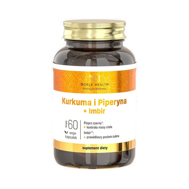 Noble Health Kurkuma i Piperyna + Imbir suplement diety 60 kapsułek