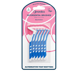 Nordics L-shaped Interdental Brushes bioplastyczne szczoteczki do czyszczenia przestrzeni międzyzębowej 0.4mm 6szt.