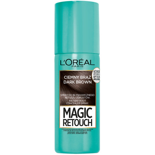 L'Oreal Paris Magic Retouch spray do retuszu odrostów Ciemny Brąz 75ml