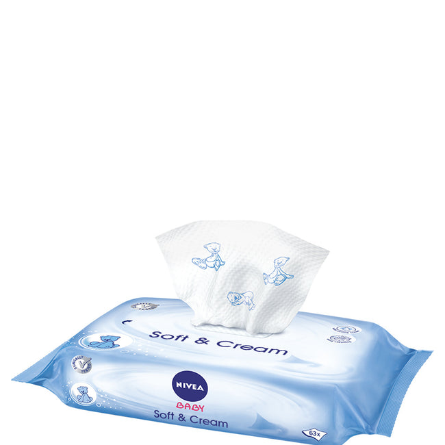 Nivea Baby Soft & Cream chusteczki oczyszczające 4x63szt.
