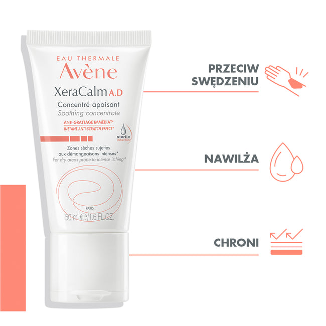 Avene XeraCalm A.D. Soothing Concetrate łagodzący koncentrat przeciw swędzeniu 50ml