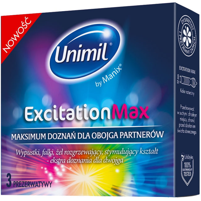 Unimil Excitation Max prezerwatywy 3szt