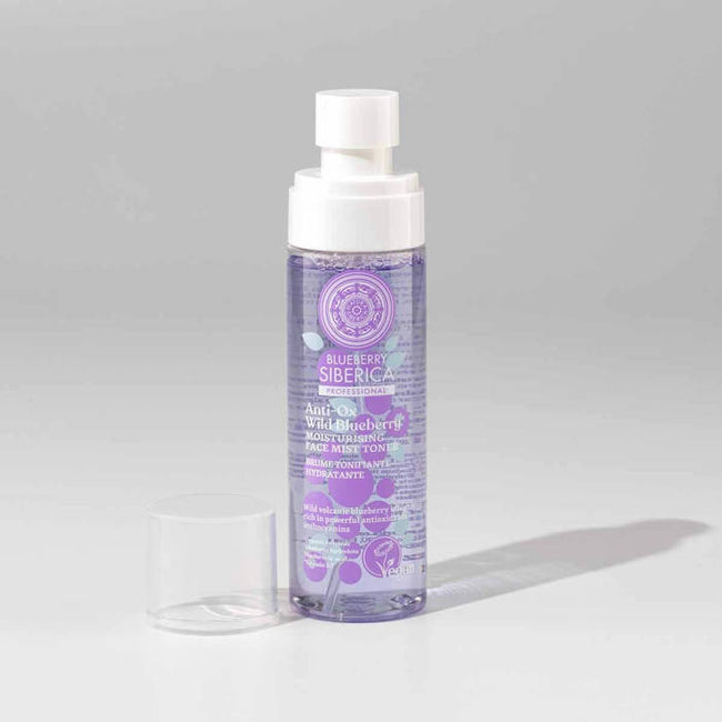 Natura Siberica Blueberry Siberica wegański nawilżający tonik-mgiełka do twarzy 100ml