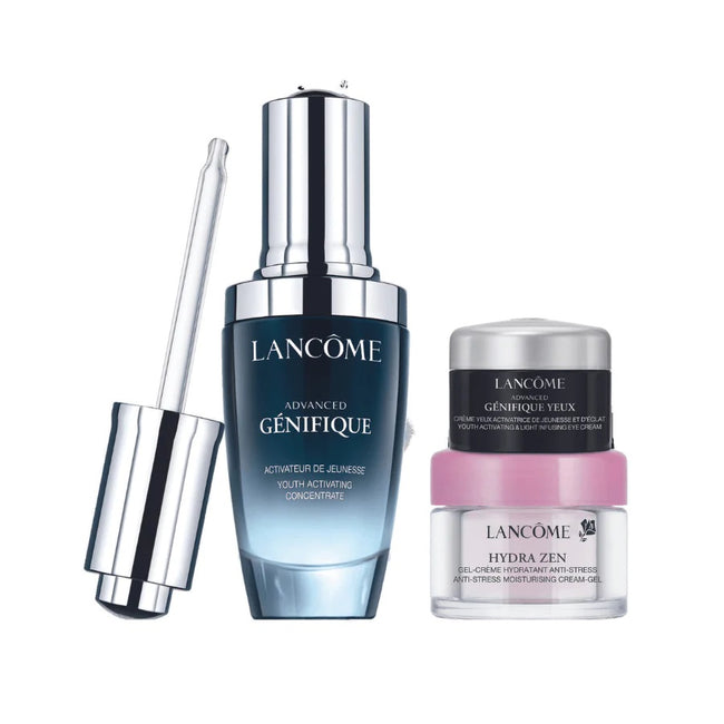 Lancome Advanced Genifique zestaw Youth Activating Concentrate serum do twarzy 30ml + Advanced Genifique Yeux Mini krem pod oczy 5ml + Hydra Zen Moisturizing Cream Gel krem-żel na dzień 15ml