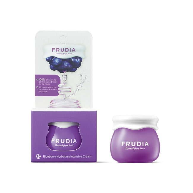 Frudia Blueberry Hydrating Intensive Cream mini intensywnie nawilżający krem do twarzy na bazie ekstraktu z jagód 10ml