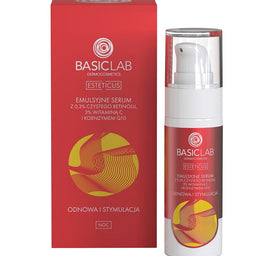 BasicLab Esteticus emulsyjne serum z 0.3% czystego retinolu 3% witaminą C i koenzymem Q10 30ml