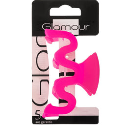 Glamour Neon klamra zygzak Magenta