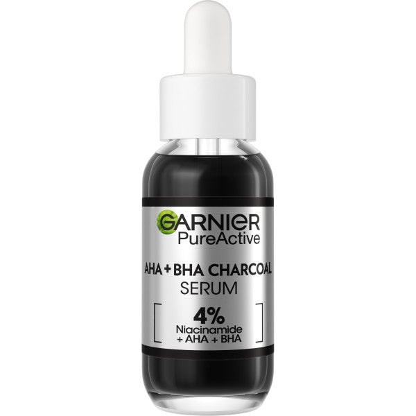 Garnier Pure Active serum przeciw niedoskonałościom AHA + BHA + Węgiel 30ml