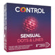 Control Sensual Dots & Lines prezerwatywy prążkowane z wypustkami 3szt.