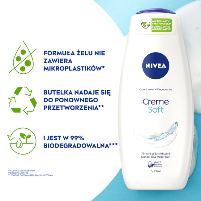 Nivea Creme Soft Care Shower pielęgnujący żel pod prysznic 500ml