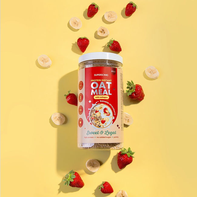 Supersonic Proteinowa owsianka błyskawiczna z kolagenem o smaku banan + truskawka 660g