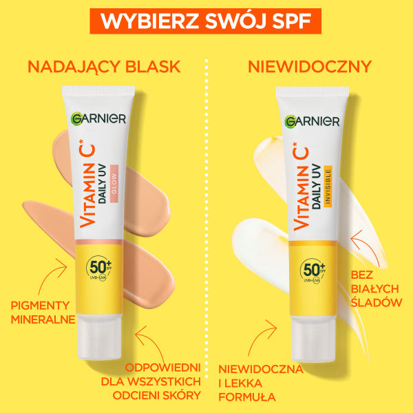 Garnier Vitamin C rozświetlający fluid na dzień z filtrem SPF50+ Nadający Blask 40ml