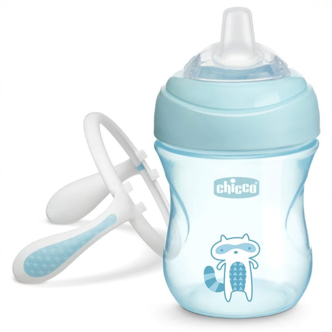 Chicco Transition Cup pierwszy kubek treningowy z miękkim ustnikiem 4m+ Boy 200ml