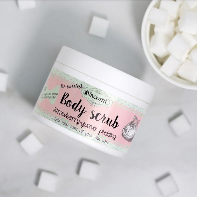 Nacomi Body Scrub peeling do ciała Truskawkowy Pudding 200g
