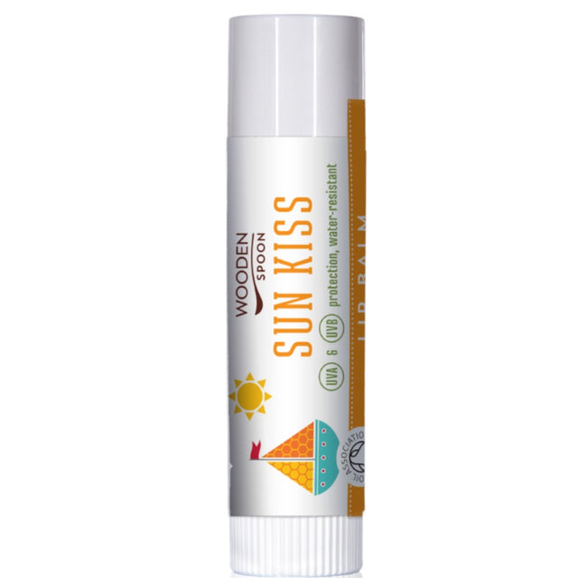 Wooden Spoon Sun Kiss organiczny balsam do ust z filtrem 4.3ml