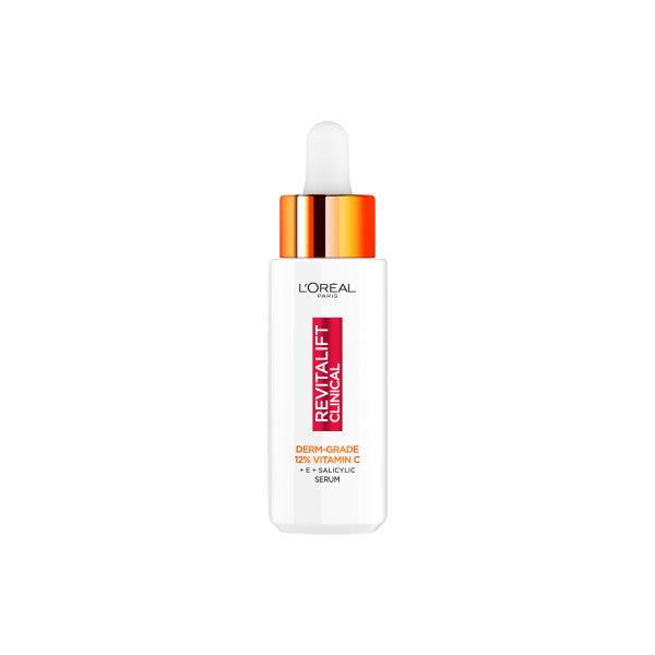 L'Oreal Paris Revitalift Clinical zestaw rozświetlające serum do twarzy 30ml + rozświetlający krem na dzień SPF50+ 50ml