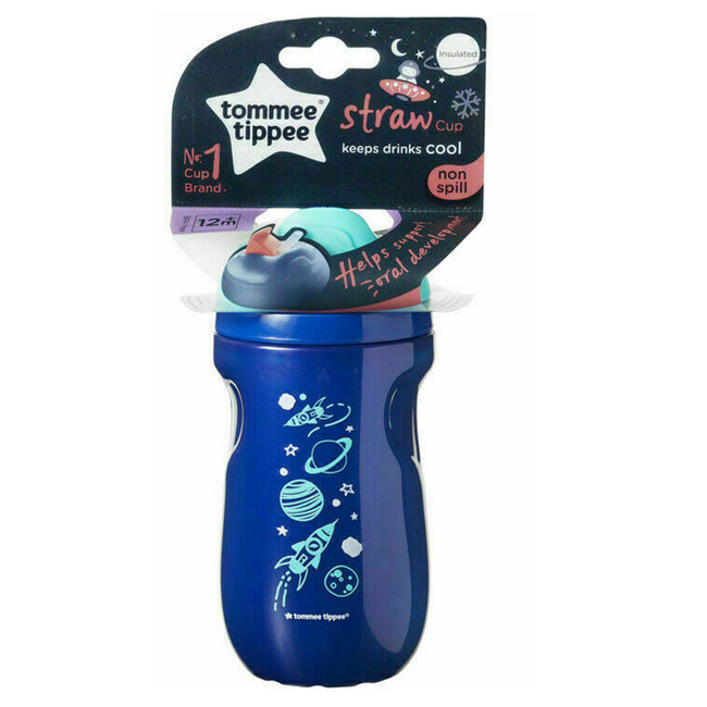 Tommee Tippee Straw Cup bidon ze słomką niekapek 12m+ Boy 260ml