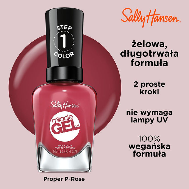 Sally Hansen Miracle Gel żelowy lakier do paznokci 256 Proper P-rose 14.7ml