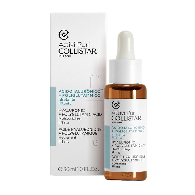 Collistar Attivi Puri Hyaluronic + Polyglutamic Acid Moisturizing Lifting liftingujące serum do twarzy z kwasem hialuronowym i kwasem poliglutaminowym 30ml