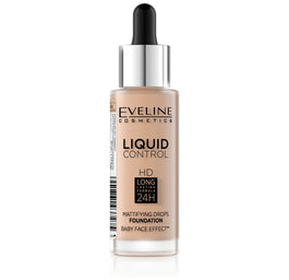 Eveline Cosmetics Liquid Control HD Long Lasting Formula 24H podkład do twarzy z dropperem 040 Warm Beige 32ml