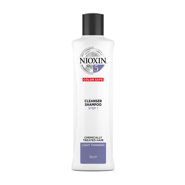 NIOXIN System 5 Cleanser Shampoo oczyszczający szampon do włosów lekko przerzedzonych i poddanych zabiegom chemicznym 300ml
