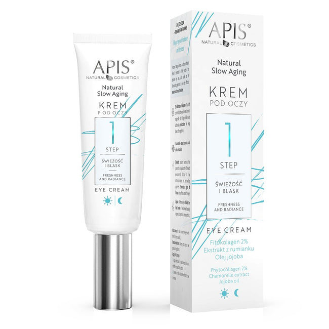 APIS Natural Slow Aging krem pod oczy step 1 świeżość i blask 15ml