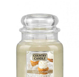 Country Candle Średnia świeca zapachowa z dwoma knotami Vanilla Cupcake 453g