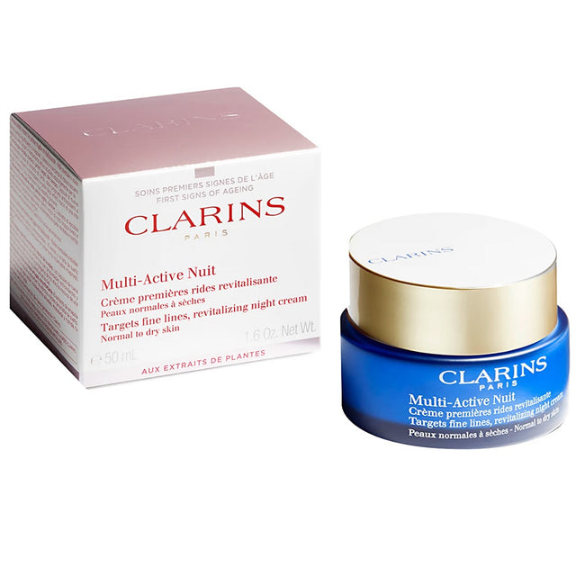 Clarins Multi-Active Night przeciwzmarszczkowy krem na noc do cery normalnej i suchej 50ml