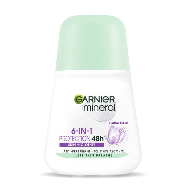 Garnier Mineral 6-in-1 Protection Floral Fresh antyperspirant w kulce 50ml