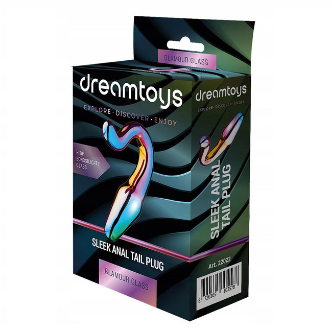 Dream Toys Glamour Glass Sleek Anal Tail Plug szklany korek analny