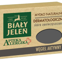 Biały Jeleń Apteka Alergika mydło naturalne dermatologiczne do skóry zanieczyszczonej Węgiel Aktywny 125g