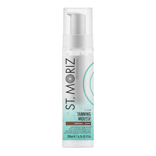 St.Moriz Professional Clear Tanning Mousse bezbarwny mus samoopalający Medium Dark 200ml