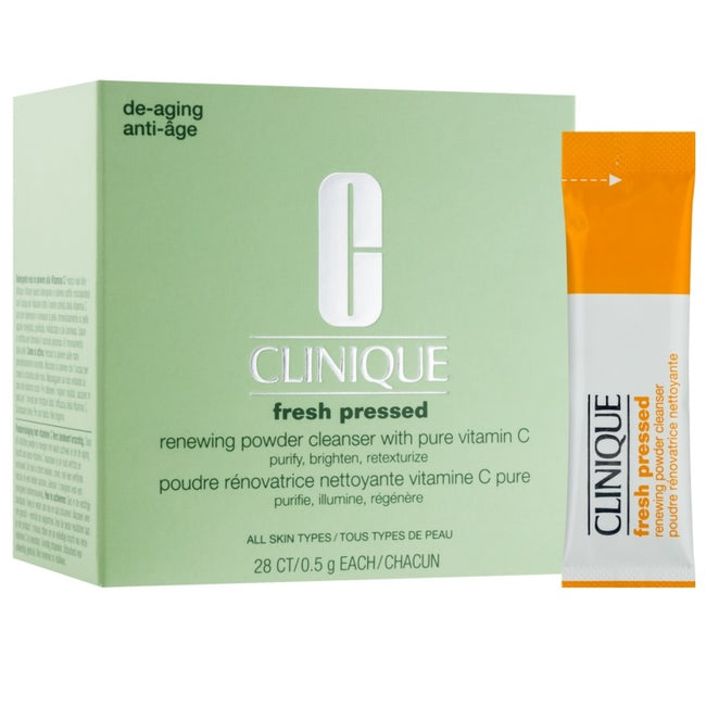 Clinique Fresh Pressed Renewing Powder Cleanser With Pure Vitamin C rozpuszczalny proszek do oczyszczania twarzy saszetka 28x0.5g