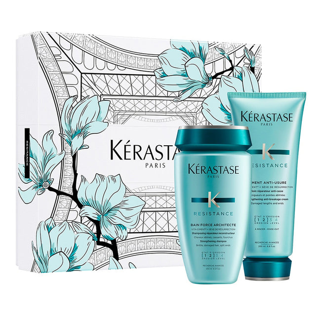 Kerastase Resistance Spring zestaw szampon do włosów 250ml + cement odbudowujący włosy 200ml