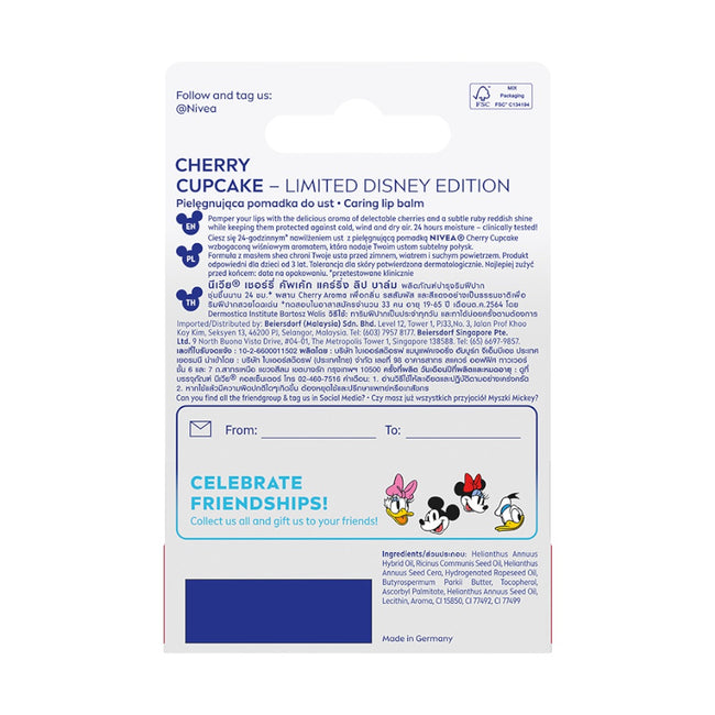 Nivea Minnie Mouse Disney Edition pielęgnująca pomadka do ust 4.8g