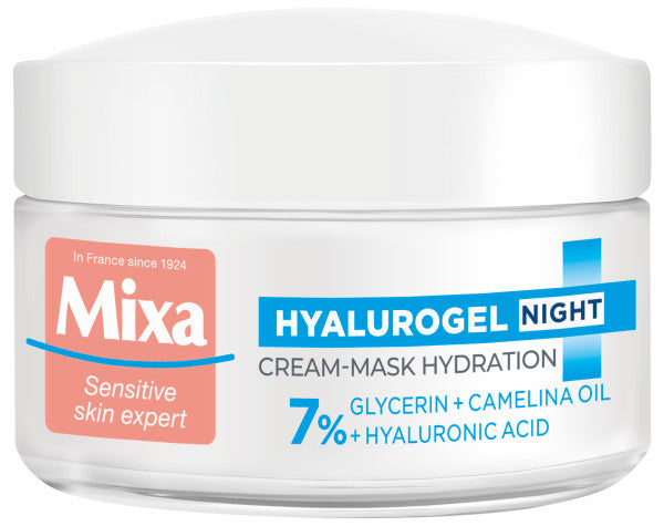 MIXA Hyalurogel Noc nawilżający krem-maska nocna odbudowa 50ml