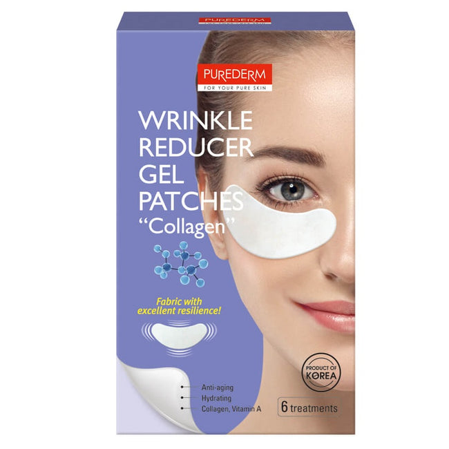 Purederm Wrinkle Reducer Gel Patches żelowe płatki pod oczy Kolagen 6szt.