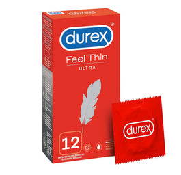 Durex Feel Thin Ultra super cienkie prezerwatywy lateksowe 12 szt