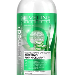 Eveline Cosmetics Facemed+ 3w1 odświeżająco-łagodzący aloesowy płyn micelarny 400ml
