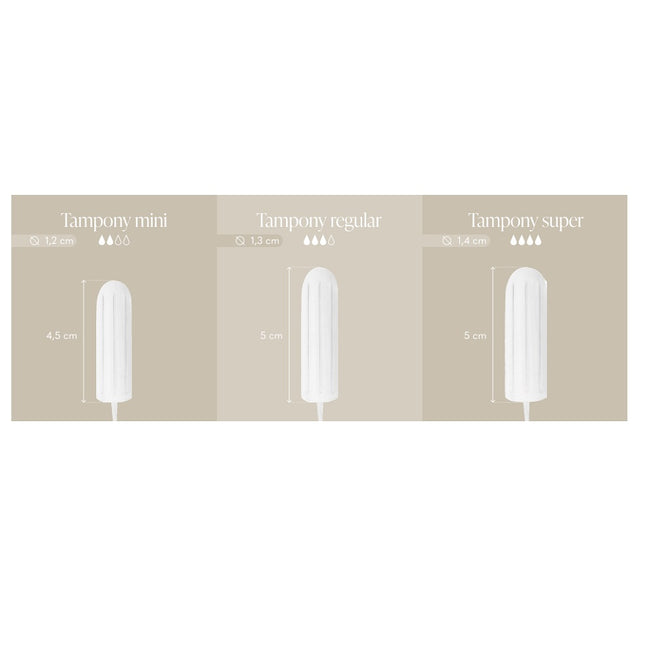 Your Kaya Tampony z organicznej bawełny Mini 24szt.