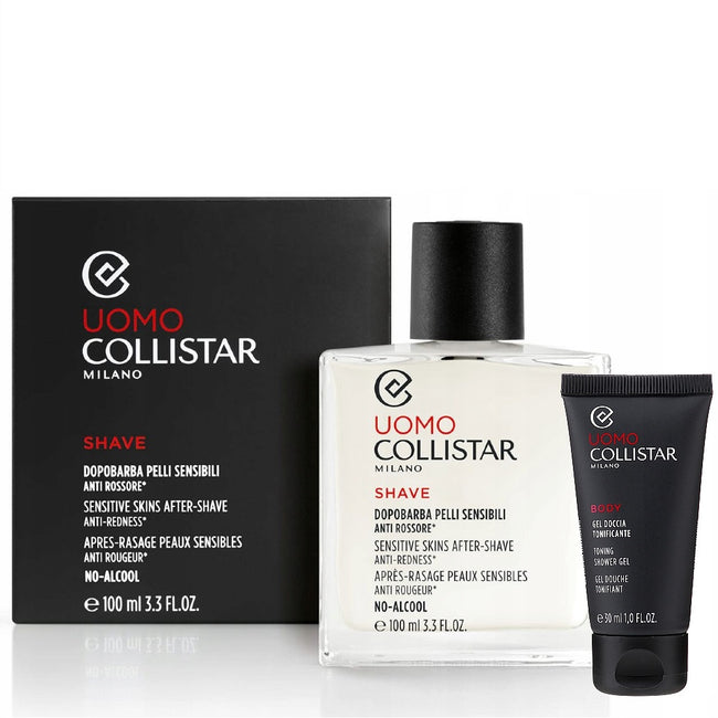 Collistar Zestaw Sensitive Skins After-Shave emulsja po goleniu do skóry wrażliwej 100ml + Toning Shower Gel tonizujący żel pod prysznic 30ml