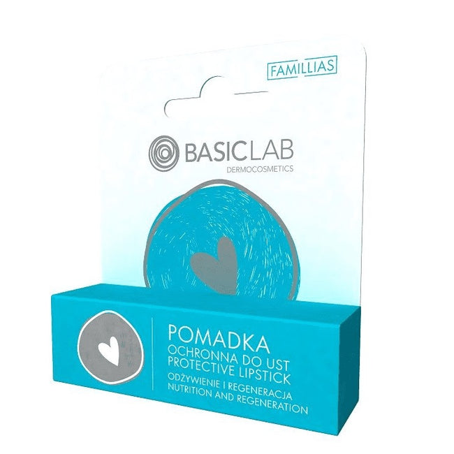 BasicLab Famillias pomadka ochronna do ust odżywienie i regeneracja 4g