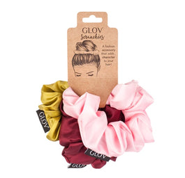 Glov Scrunchies zestaw gumek do włosów Dark Pink 3szt