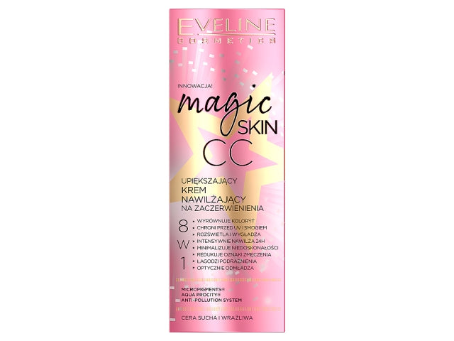 Eveline Cosmetics Magic Skin CC upiększający krem nawilżający na zaczerwienienia 50ml