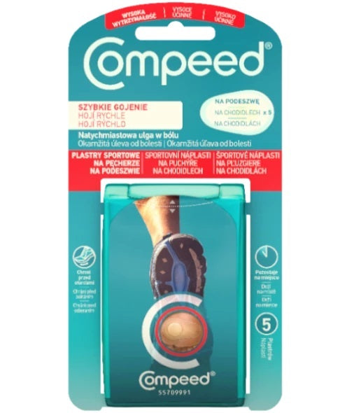 Compeed Plastry sportowe na pęcherze na podeszwie 5szt.