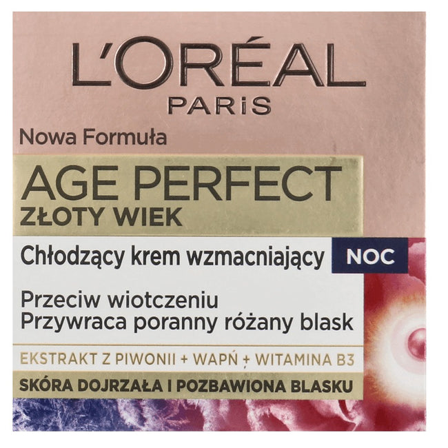 L'Oreal Paris Age Perfect Złoty Wiek 60+ chłodzący krem wzmacniający na noc 50ml