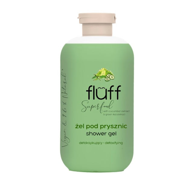 Fluff Shower Gel detoksykujący żel pod prysznic Ogórek i Zielona Herbata 500ml