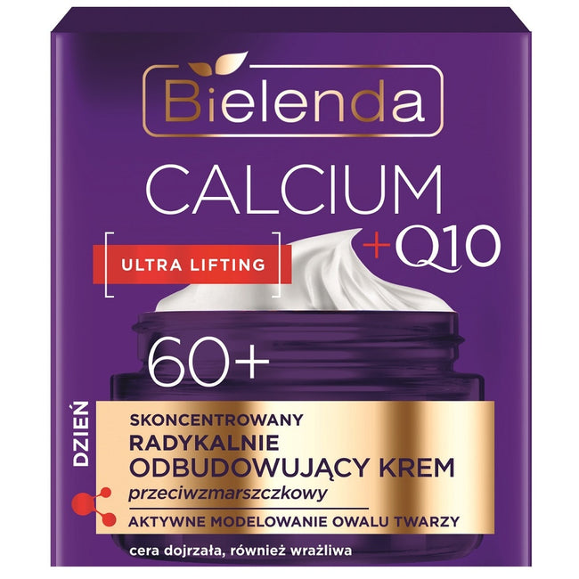 Bielenda Calcium + Q10 skoncentrowany radykalnie odbudowujący krem przeciwzmarszczkowy na dzień 60+ 50ml